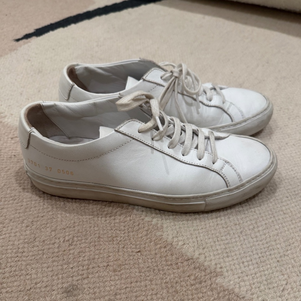 Common Projects Achilles Low Sneakers – White Leather – Size 37 – Made in Italy